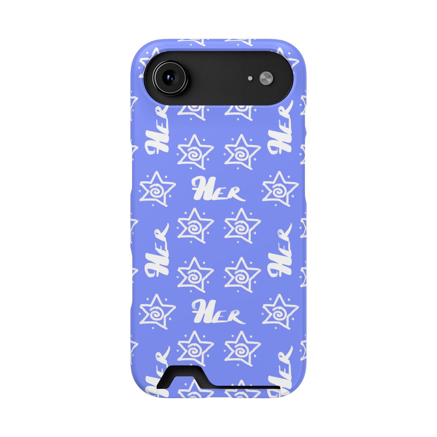 Her Star Phone Case With Card Holder-Periwinkle
