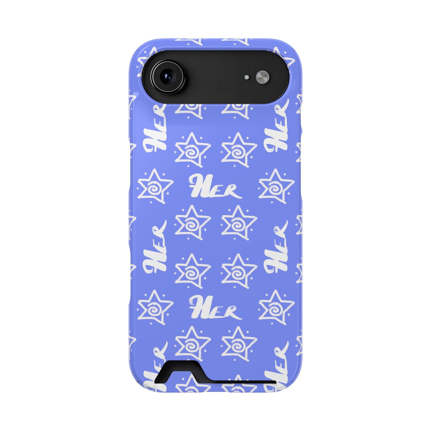 Her Star Phone Case With Card Holder-Periwinkle