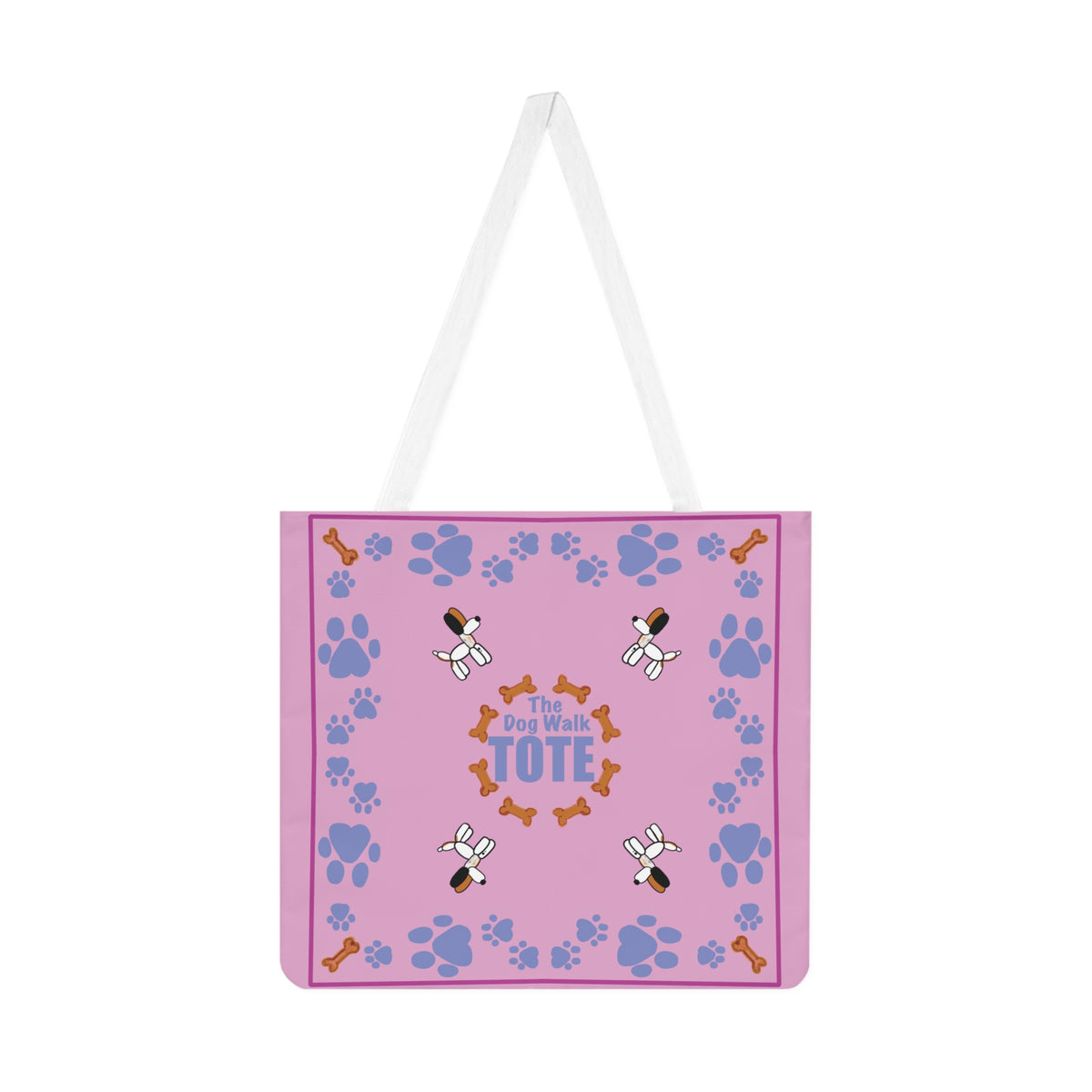Dog Walk Tote Bag — Pink Tote