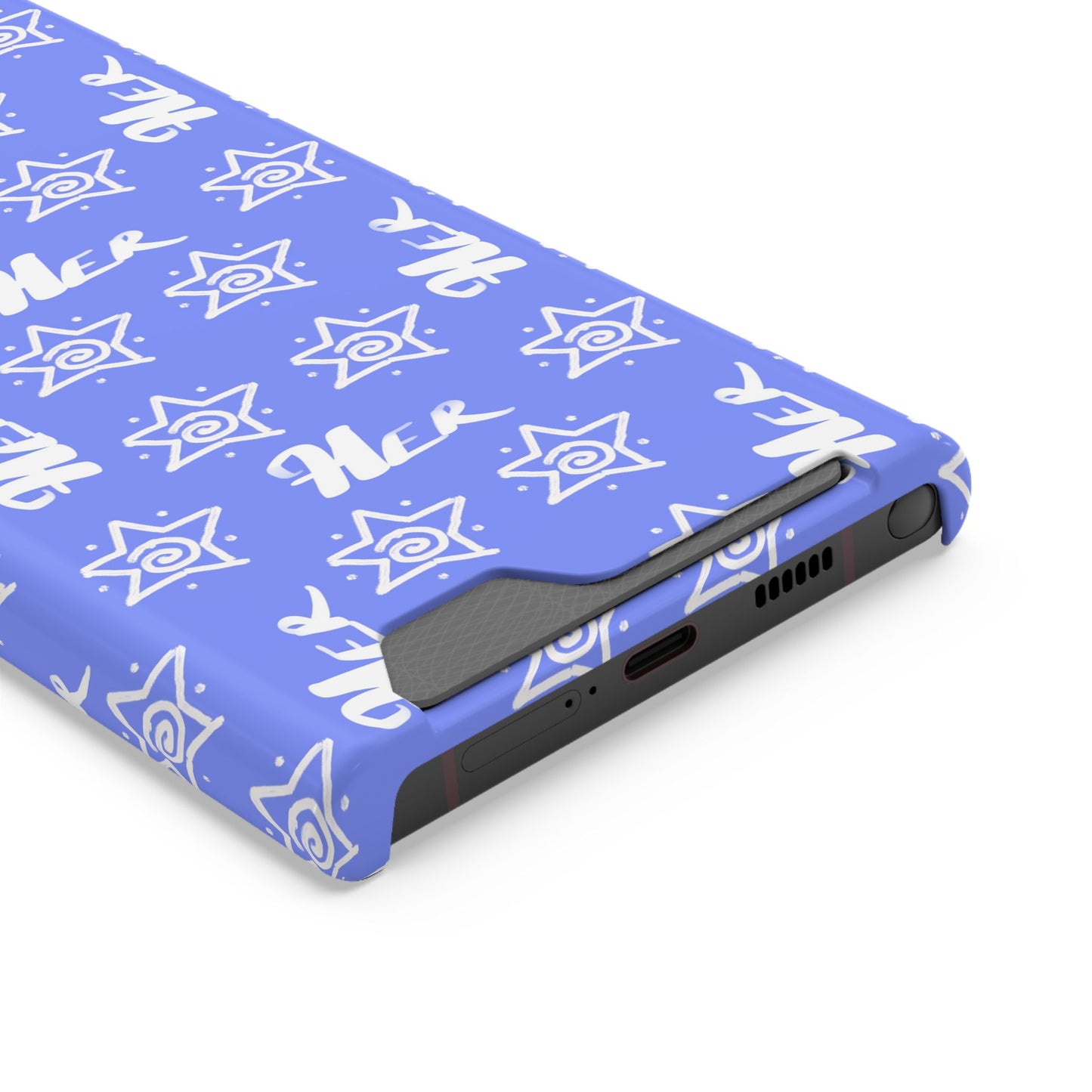 Her Star Phone Case With Card Holder-Periwinkle